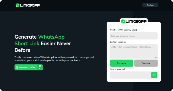 Linksapp WhatsApp Link Generator